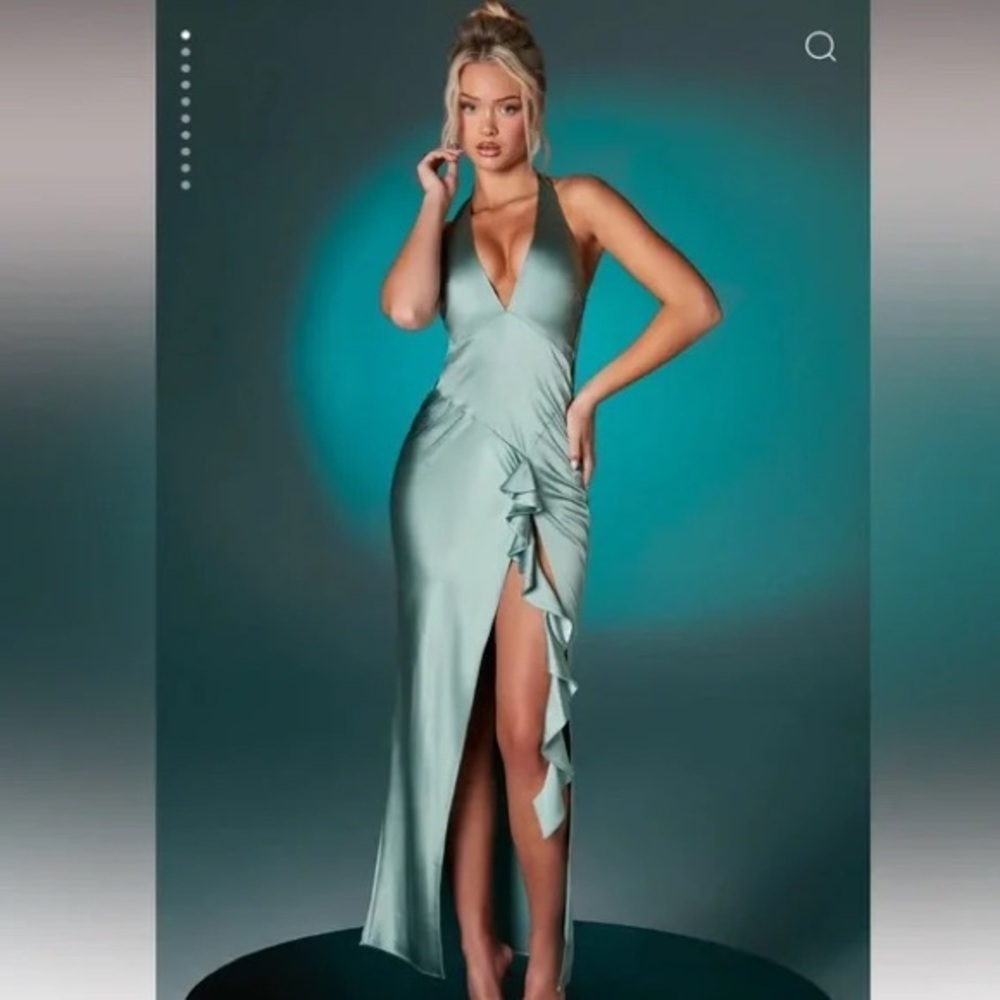 Oh Polly Steel Blue Dress